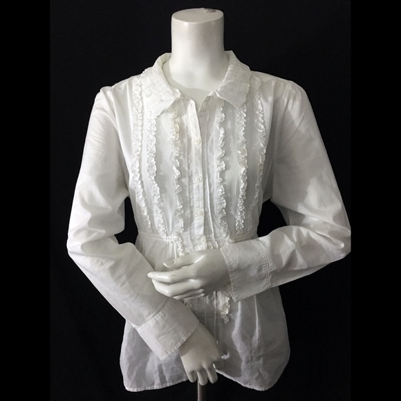 dressy white blouses with ruffles